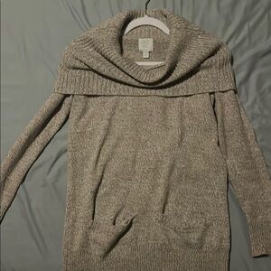 Cozy Gray Cowl Neck Sweater